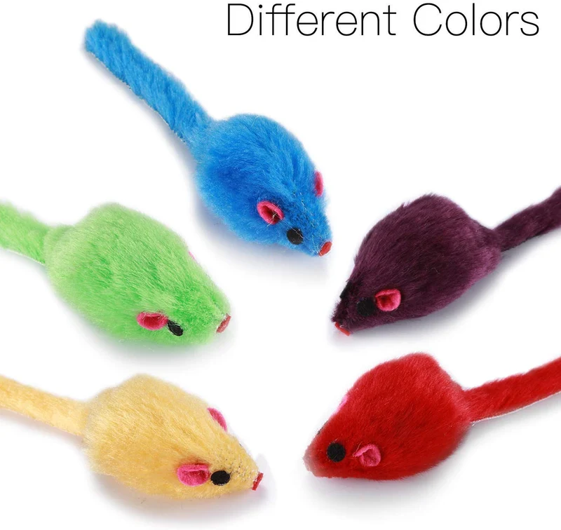 FZR Legend 19 Juguetes para gatos, 15 peluches, ratones pequeños, 3 pelotas de mylar, 1 juguete interactivo para gatos, cachorros, gatitos