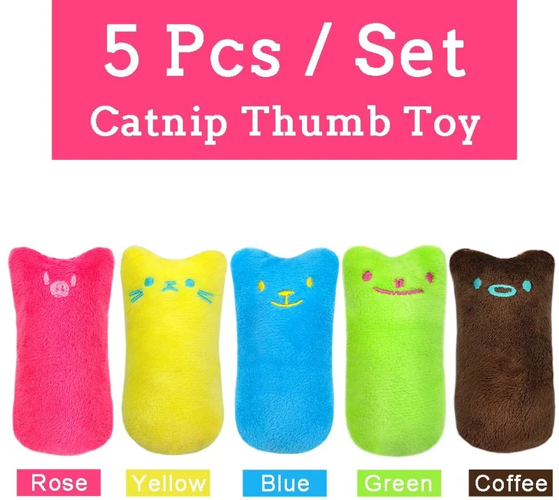 didog paquete de 5 gato Interactivo Catnip juguetes gracioso para gatito Kitty Cat Kicker dentición Masticar Jugar