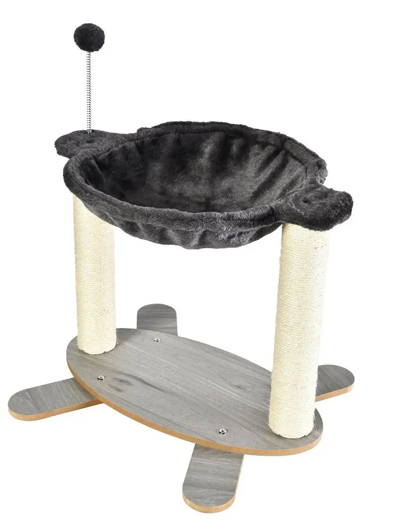 Rascador para Gatos Turtle Marron y Negro 52x47x46 cm