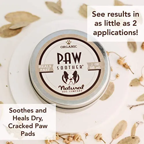 Natural Dog Company – Chupete para patas de perro | cura las almohadillas para patas de perro secas, agrietadas e irritadas | ingredientes orgánicos, totalmente naturales, fácil de aplicar