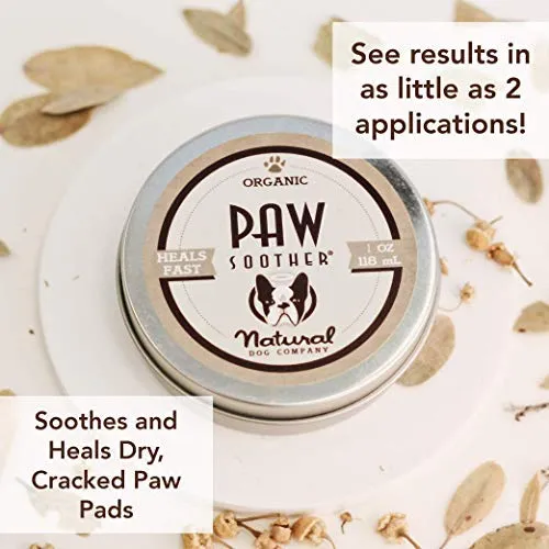 Natural Dog Company – Chupete para patas de perro | cura las almohadillas para patas de perro secas, agrietadas e irritadas | ingredientes orgánicos, totalmente naturales, fácil de aplicar