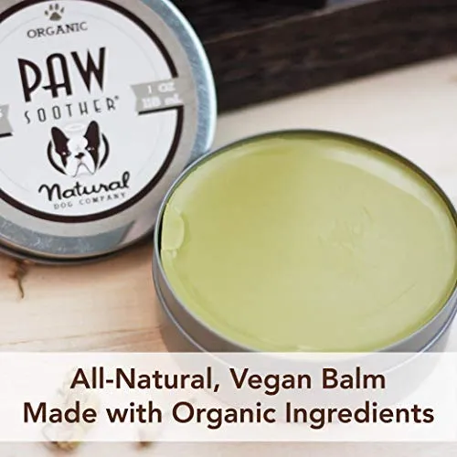 Natural Dog Company – Chupete para patas de perro | cura las almohadillas para patas de perro secas, agrietadas e irritadas | ingredientes orgánicos, totalmente naturales, fácil de aplicar