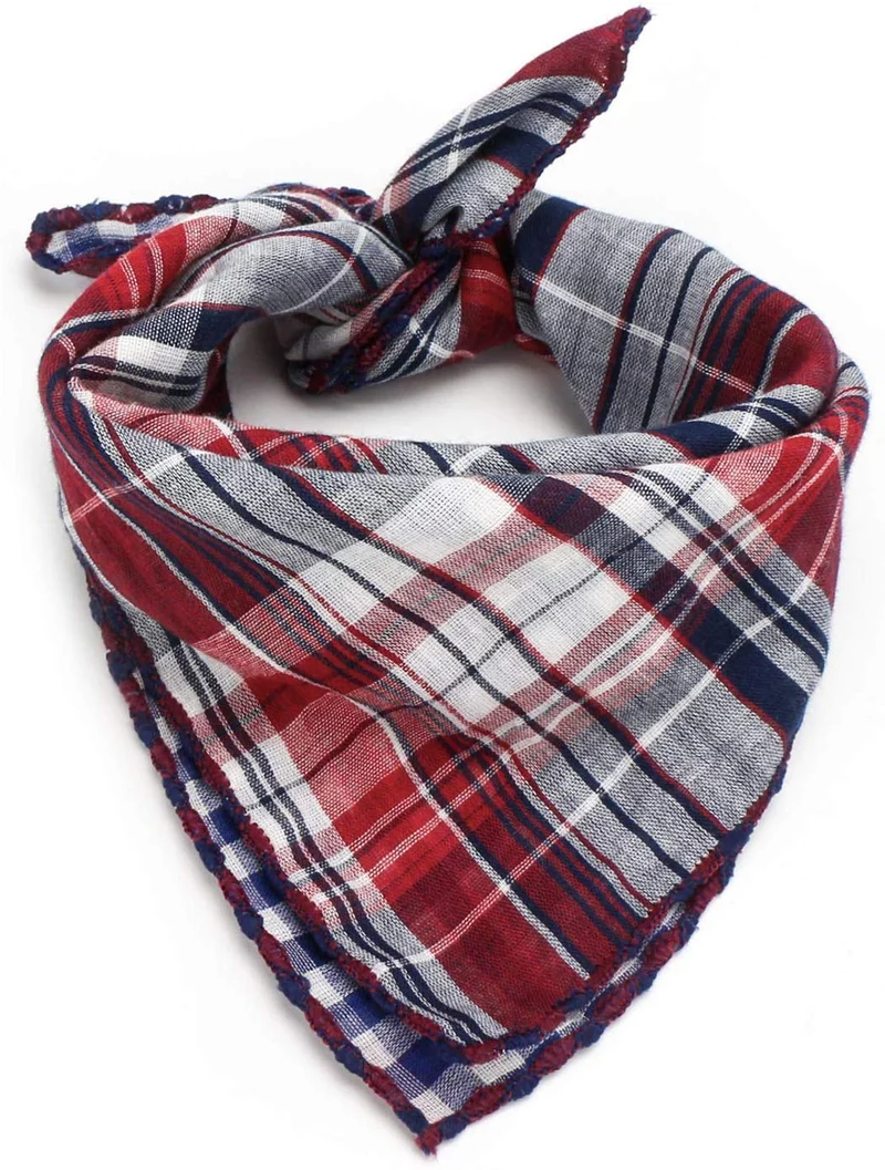 Segarty Bandana para perro, bufandas para cachorros pequeños, medianos, grandes, a cuadros, reversibles, para mascotas, bandanas, accesorios, juego de pañuelos triangulares