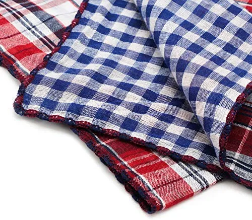 Segarty Bandana para perro, bufandas para cachorros pequeños, medianos, grandes, a cuadros, reversibles, para mascotas, bandanas, accesorios, juego de pañuelos triangulares