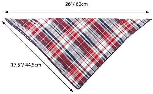 Segarty Bandana para perro, bufandas para cachorros pequeños, medianos, grandes, a cuadros, reversibles, para mascotas, bandanas, accesorios, juego de pañuelos triangulares