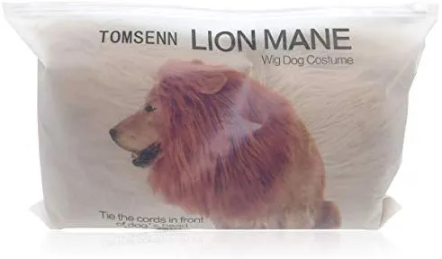 Peluca de melena de león para perro, realista y divertida, melena de león para perros, melena de león complementaria para disfraces de perro, peluca de león para perros de tamaño mediano a grande
