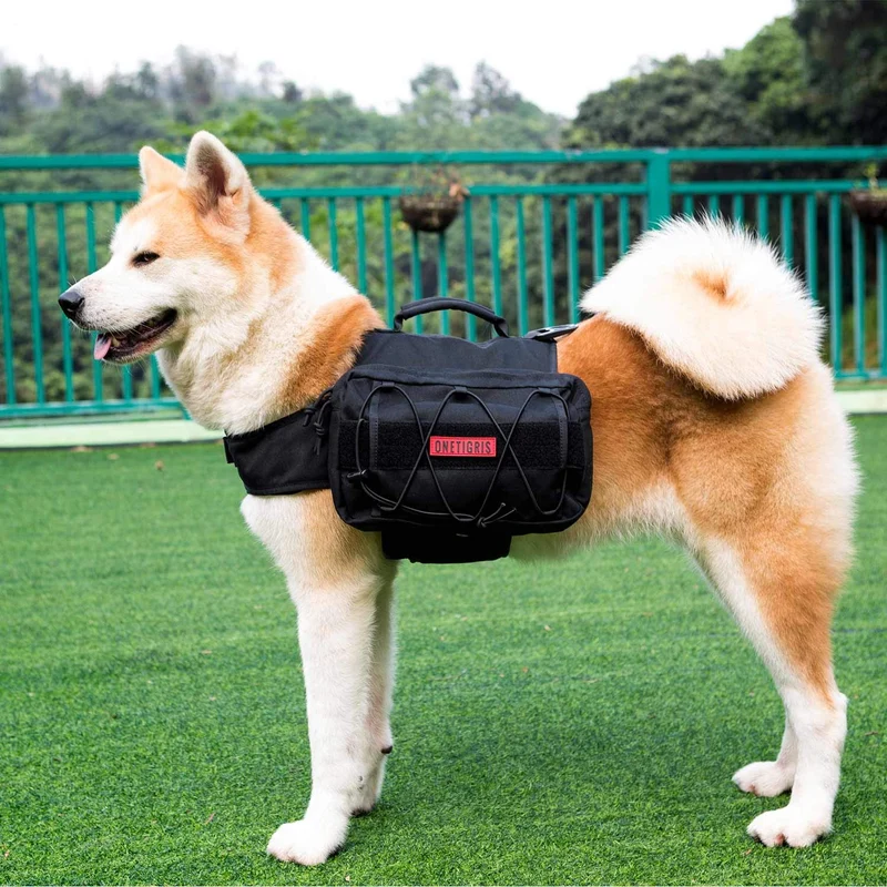 OneTigris – Mochila para perro de viaje de camping senderismo para perro mediano y grande