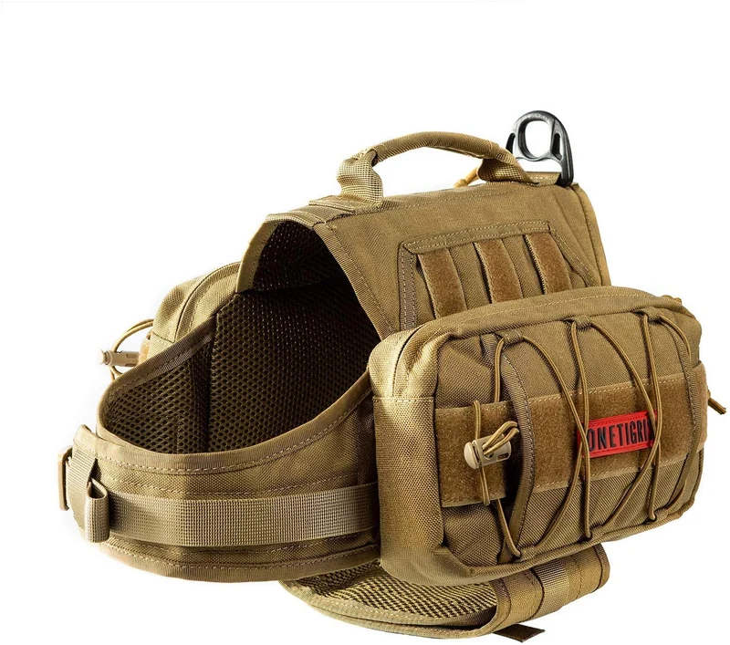 OneTigris – Mochila para perro de viaje de camping senderismo para perro mediano y grande