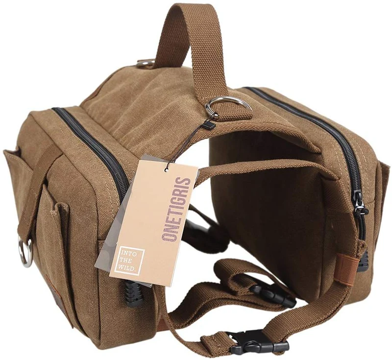 OneTigris – Mochila para perro de viaje de camping senderismo para perro mediano y grande