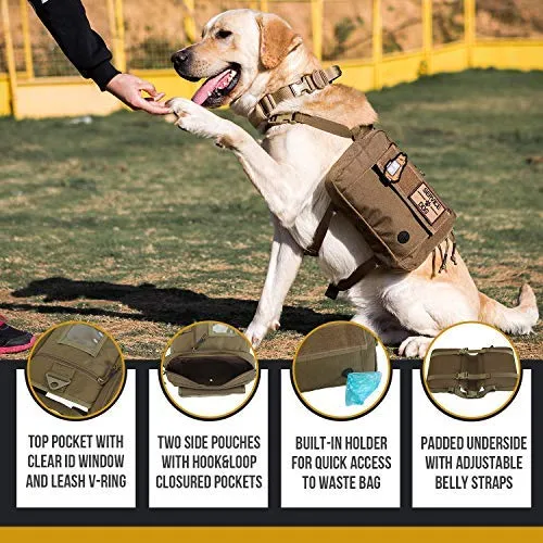 OneTigris – Mochila para perro de viaje de camping senderismo para perro mediano y grande