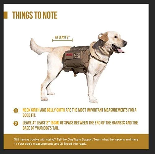 OneTigris – Mochila para perro de viaje de camping senderismo para perro mediano y grande
