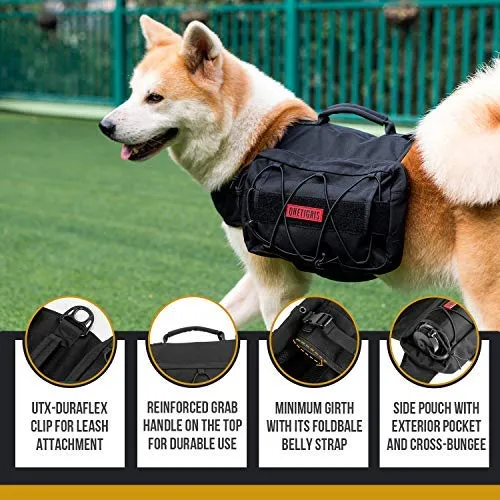 OneTigris – Mochila para perro de viaje de camping senderismo para perro mediano y grande