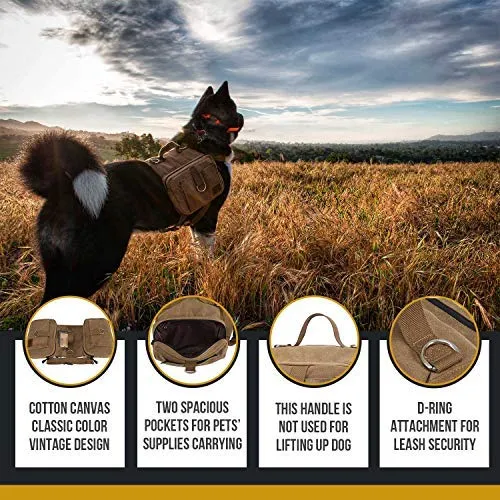 OneTigris – Mochila para perro de viaje de camping senderismo para perro mediano y grande
