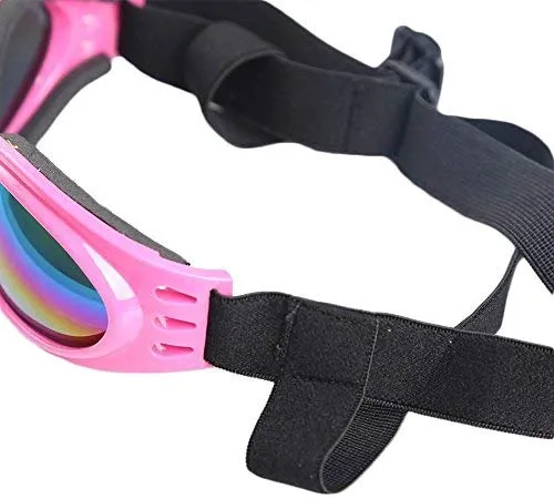 QUMY Dog Goggles Eye Wear Protection Waterproof Pet Sunglasses for Dogs About Over 15 lbs