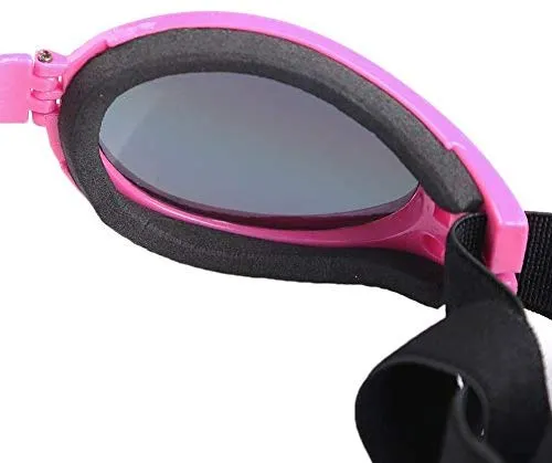 QUMY Dog Goggles Eye Wear Protection Waterproof Pet Sunglasses for Dogs About Over 15 lbs