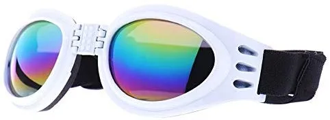 QUMY Dog Goggles Eye Wear Protection Waterproof Pet Sunglasses for Dogs About Over 15 lbs