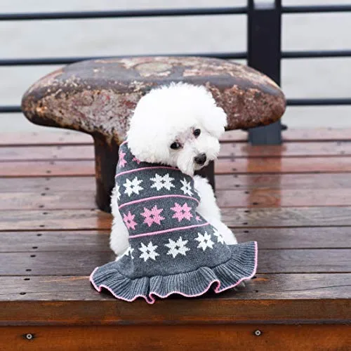 Kyeese - Suéter de cuello alto para perro, con agujero para la correa, ideal para otoño e invierno