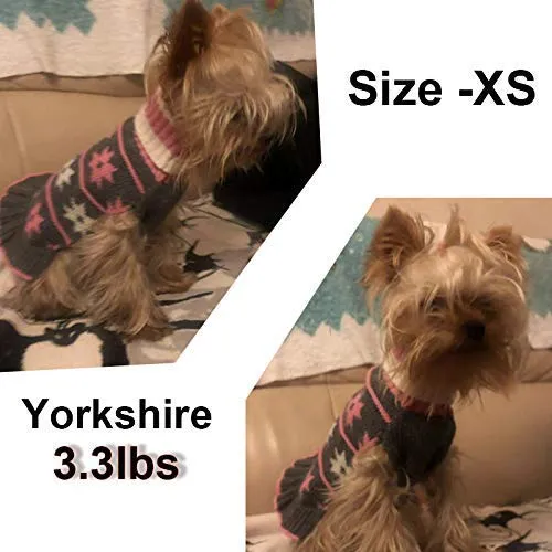 Kyeese - Suéter de cuello alto para perro, con agujero para la correa, ideal para otoño e invierno