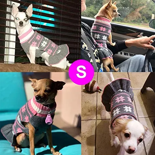 Kyeese - Suéter de cuello alto para perro, con agujero para la correa, ideal para otoño e invierno