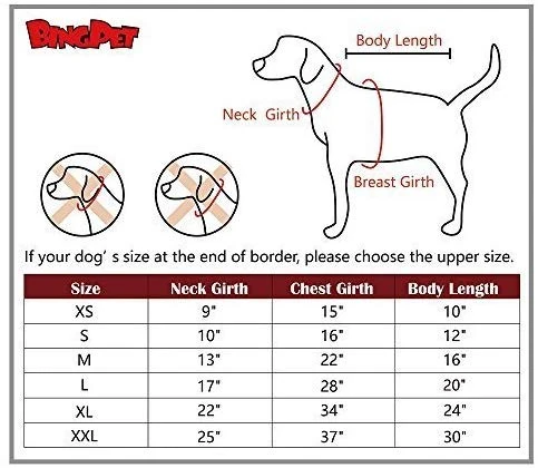 BINGPET BA1002-1 - Patrones de seguridad impresos para cachorros y mascotas