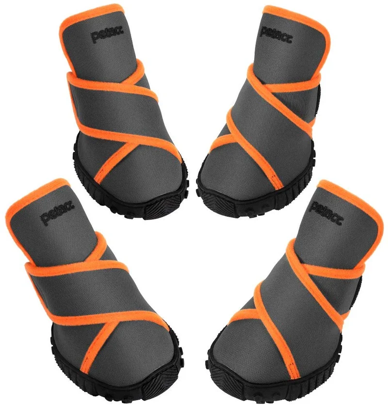 Petacc - Botas de perro impermeables para perros grandes, botas de mascotas, zapatos al aire libre con velcro reflectante ajustable, suela antideslizante, 4 unidades