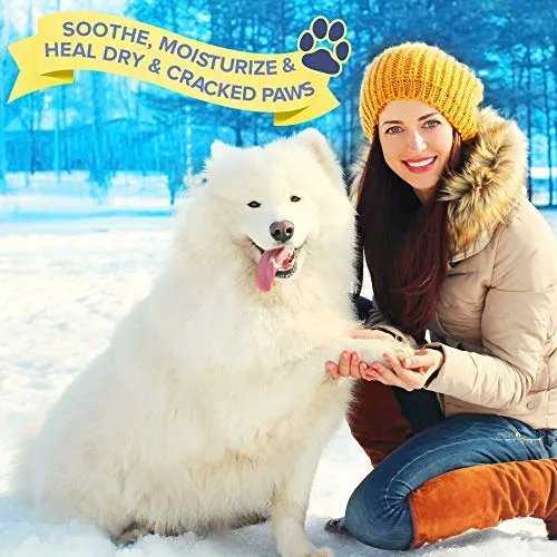 PetSupply - Bálsamo para patas de perro, protección natural para patas de perro y chupete para patas secas y agrietadas