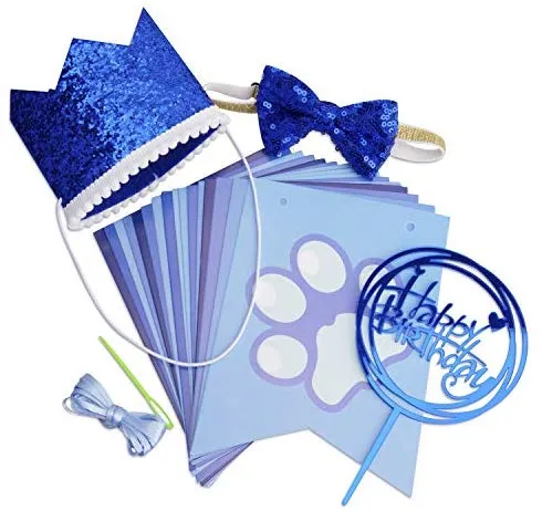 GAGILAND - Juego de bandana de cumpleaños para perro, diseño de pajarita