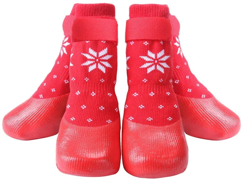 KOOLTAIL Dog Socks Anti Slip with Straps Traction Control Waterproof Paw Protector