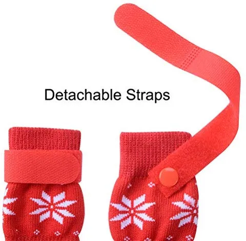 KOOLTAIL Dog Socks Anti Slip with Straps Traction Control Waterproof Paw Protector