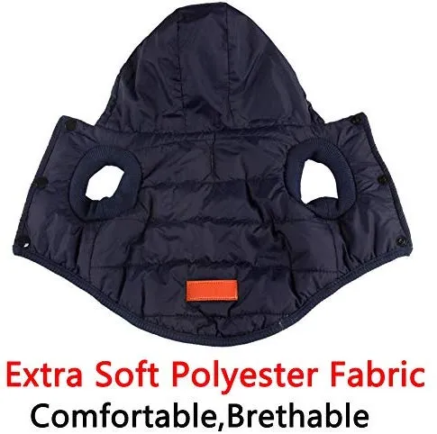 vecomfy - Sudadera con capucha para perro con forro polar y algodón extra cálido en invierno, chaqueta para perro pequeña con capucha