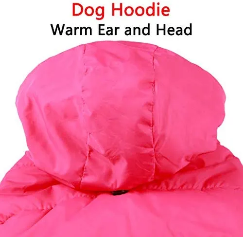 vecomfy - Sudadera con capucha para perro con forro polar y algodón extra cálido en invierno, chaqueta para perro pequeña con capucha