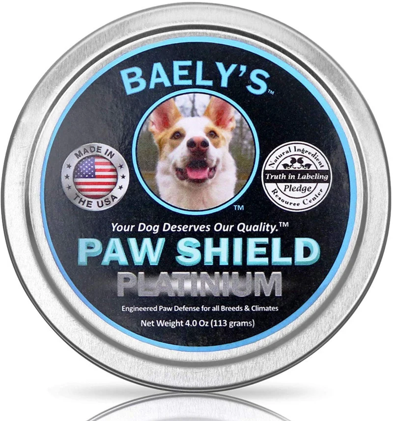 Cera para protección de bálsamo de patas de perro, el protector original fabricado en Estados Unidos, tamaño grande de 4 onzas, alivio para patas crudas o ásperas, protector de patas para almizcle, alivio secreto totalmente natural para patas calientes y