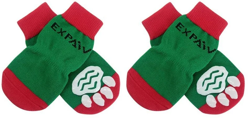 Calcetines antideslizantes para perros de Expawlorer, control de tracción para uso interior, protección de patas