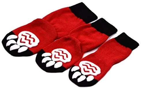Calcetines antideslizantes para perros de Expawlorer, control de tracción para uso interior, protección de patas