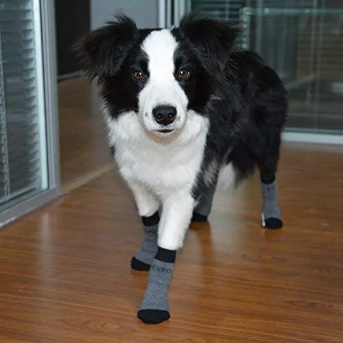 Calcetines antideslizantes para perros de Expawlorer, control de tracción para uso interior, protección de patas