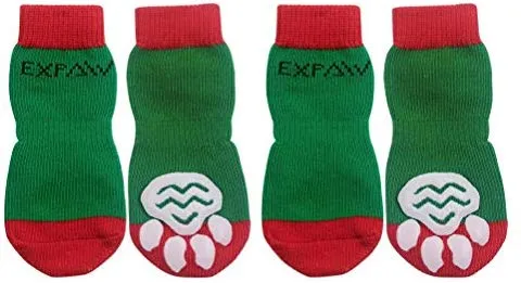Calcetines antideslizantes para perros de Expawlorer, control de tracción para uso interior, protección de patas