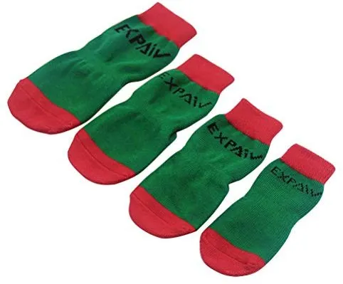Calcetines antideslizantes para perros de Expawlorer, control de tracción para uso interior, protección de patas