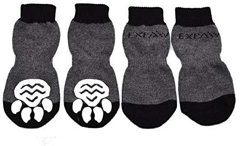 Calcetines antideslizantes para perros de Expawlorer, control de tracción para uso interior, protección de patas