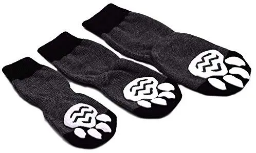 Calcetines antideslizantes para perros de Expawlorer, control de tracción para uso interior, protección de patas