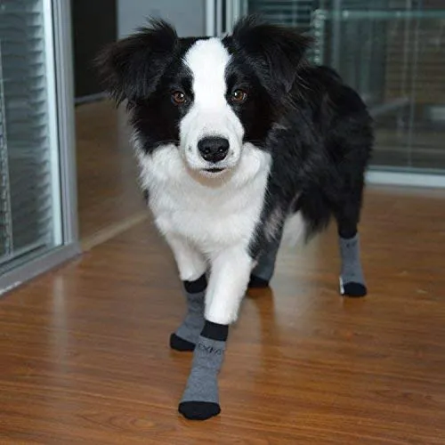 Calcetines antideslizantes para perros de Expawlorer, control de tracción para uso interior, protección de patas