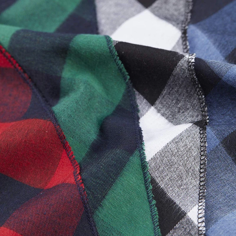 Odi Style Buffalo Bandana para perro, 4 unidades, pañuelos de algodón, pañuelos, pañuelos, baberos triangulares, accesorios para perros pequeños, medianos, grandes, cachorros, mascotas, negro y blanco, rojo, verde, azul y azul marino