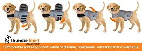 Thundershirt Sport Dog Anxiety Jacket | Vet Recommended Calming Solution Vest for Fireworks, Thunder, Travel, Separation