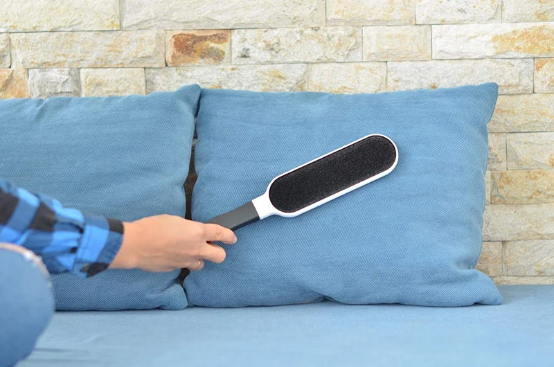 Removedor de pelo para mascotas y cepillo para muebles y cepillos con base de autolimpieza para sofá, alfombra, cama, asiento de coche, ropa, herramienta de eliminación de pelo y polvo de animales