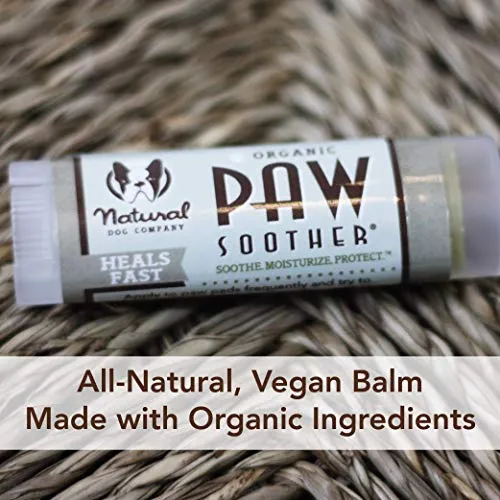 Natural Dog Company – Paw Soother | cura almohadillas secas, agrietadas, irritadas e irritadas, ingredientes orgánicos, totalmente naturales, fáciles de aplicar