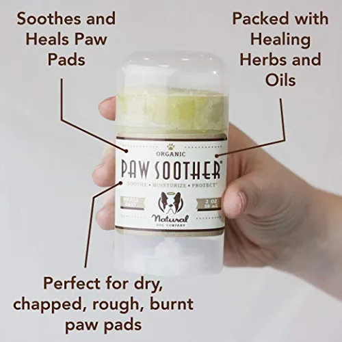Natural Dog Company – Paw Soother | cura almohadillas secas, agrietadas, irritadas e irritadas, ingredientes orgánicos, totalmente naturales, fáciles de aplicar