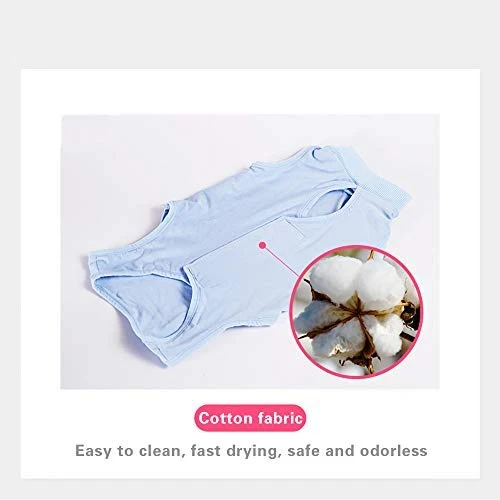 Knhunupl - Traje de recuperación profesional para heridas abdominales o enfermedades de la piel, después del uso quirúrgico, pijama traje, E-collar alternativa para gatos y perros
