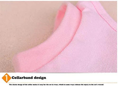 Knhunupl - Traje de recuperación profesional para heridas abdominales o enfermedades de la piel, después del uso quirúrgico, pijama traje, E-collar alternativa para gatos y perros