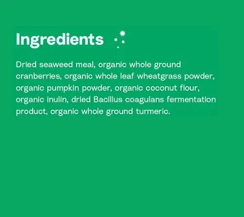 Because Animals Superfood & Probiotic Supplement for Cats (4.4oz) – Ingredientes naturales de grado humano – con vitaminas, minerales, antioxidantes y más para una mejor digestión, abrigo y salud general