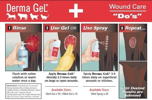 Veterinus Derma GeL - Natural Spray 50mL - 1.7 fl.oz. (Twin-Pack of 2 x 50mL)
