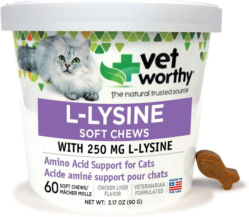 Vet Worthy Lisina Chews suave para gatos (60 Count)